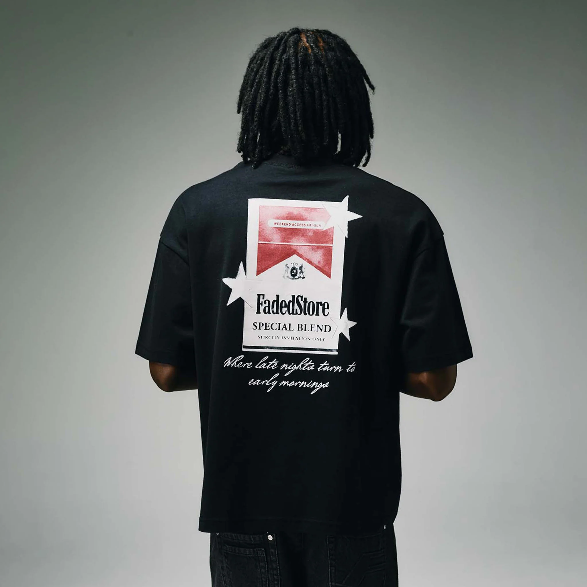 Smoke T-Shirt | Black - Faded