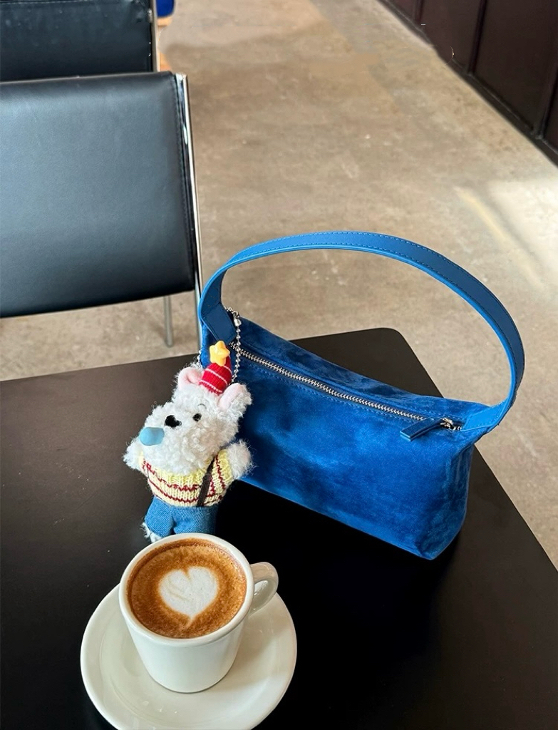 Store Faded Cerulean Blue Hobo Bag - Chic Minimalist Handbag for Women, 2026 Spring Summer Collection - Faded