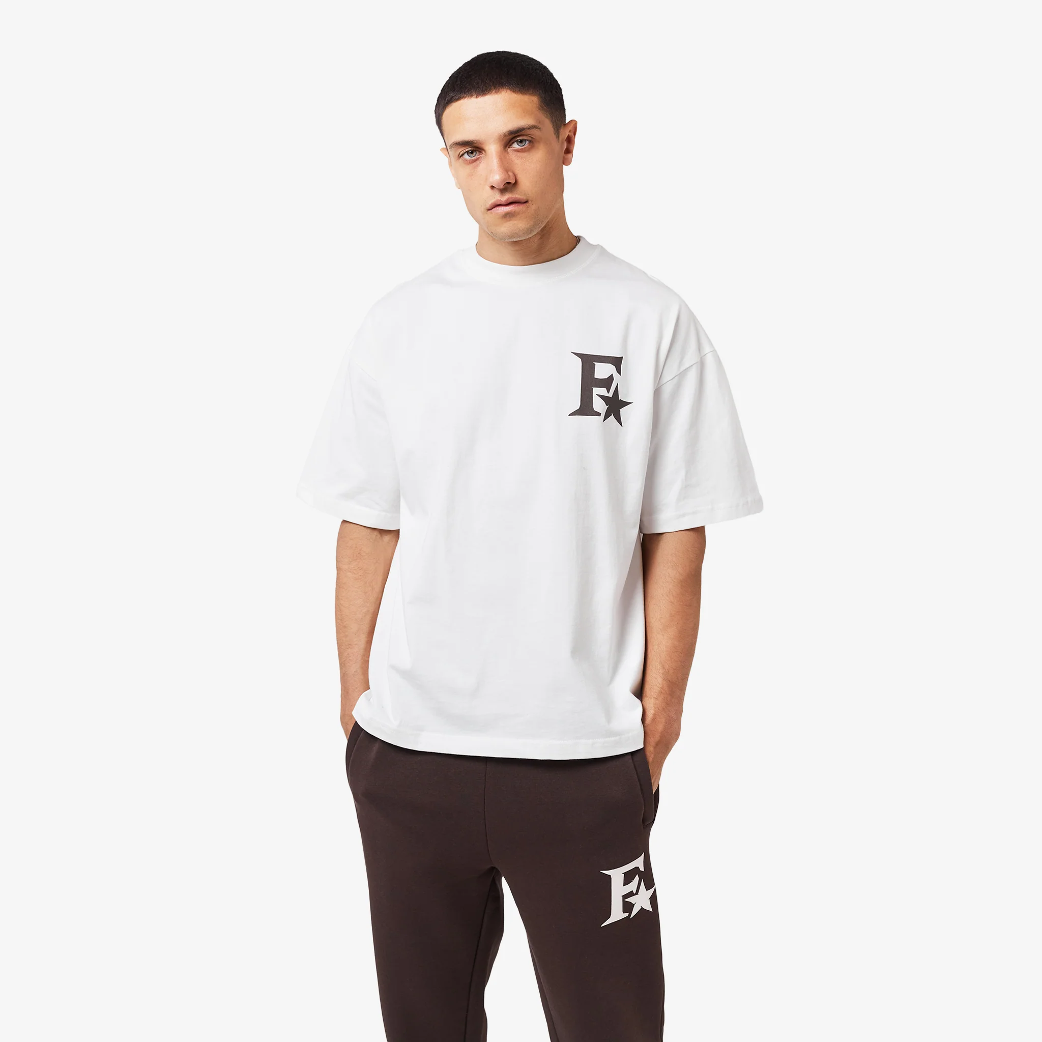 Star Icon T-Shirt | Off White - Faded