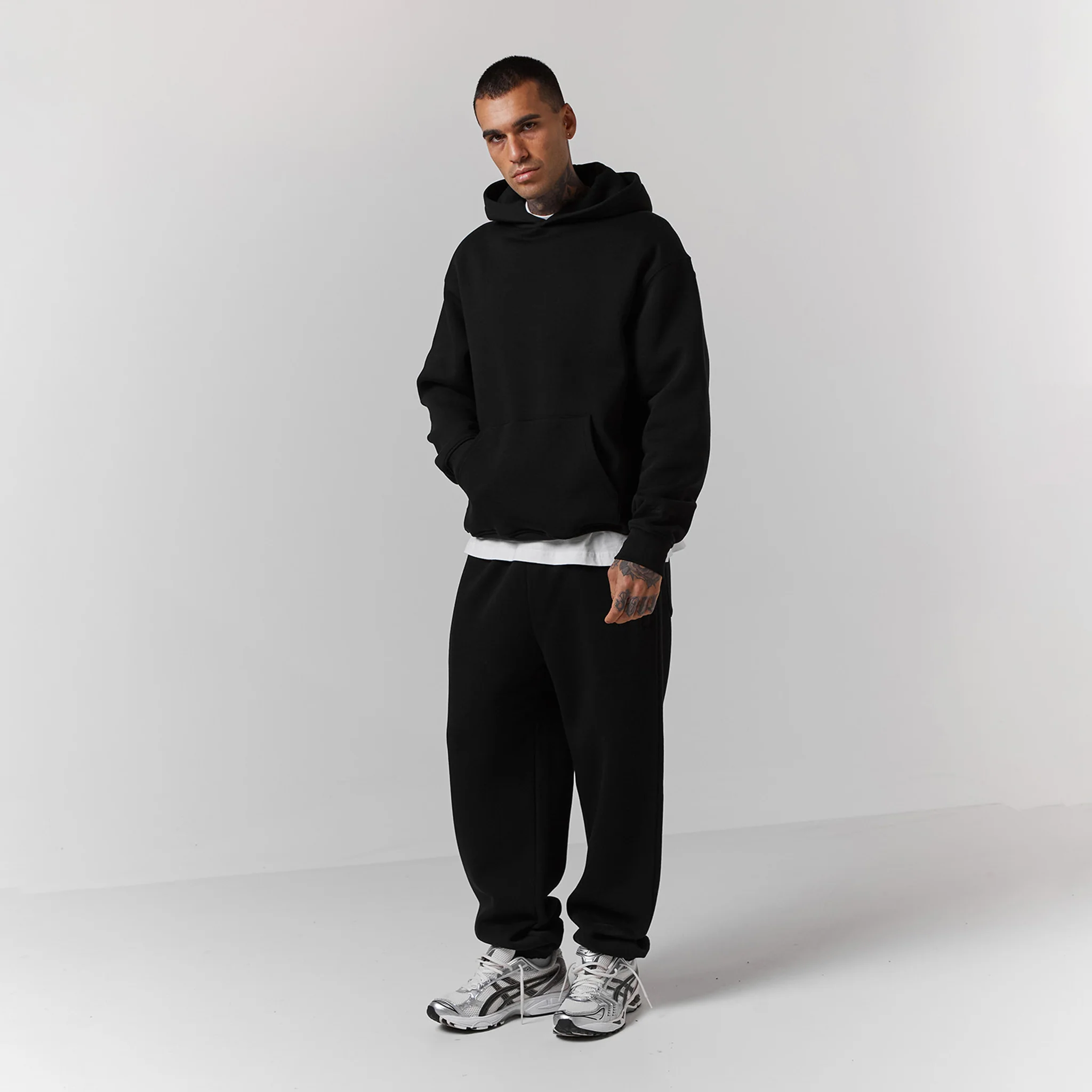 Box Fit Tracksuit | Black - Faded