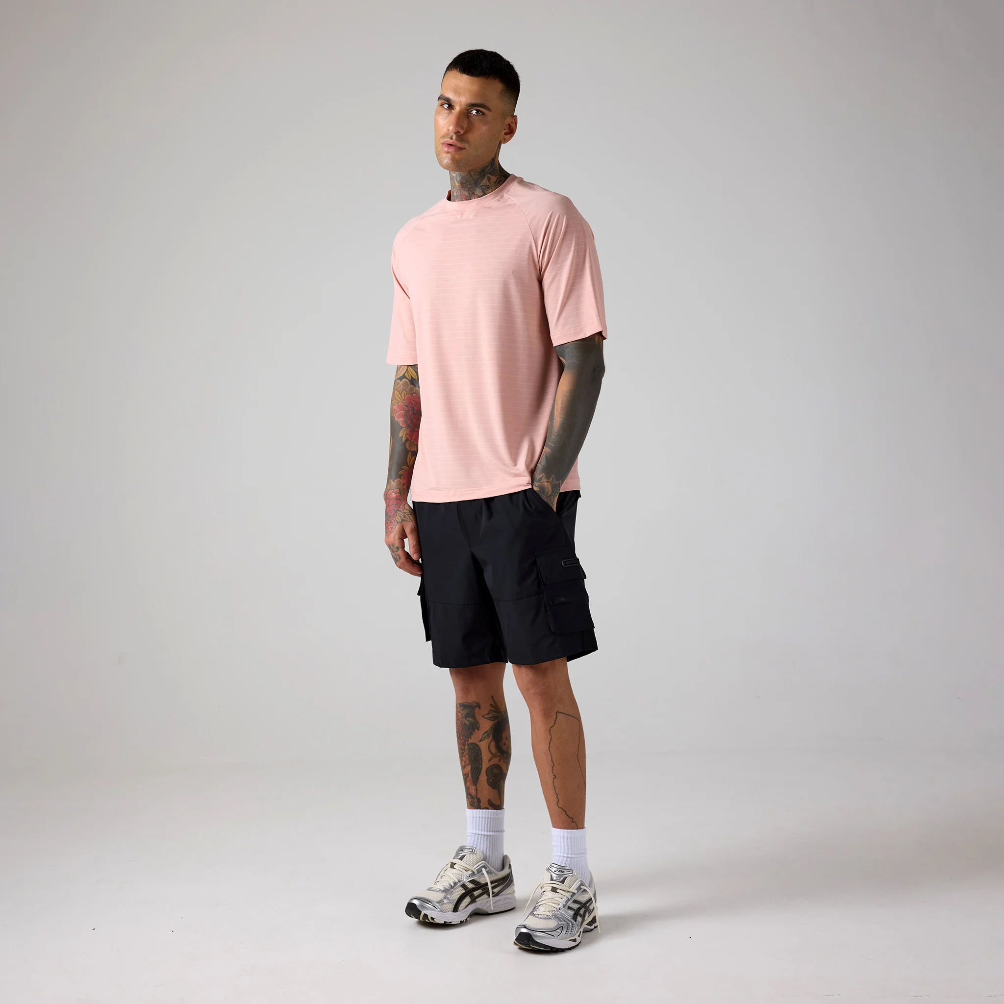 FS Box Fit Tech T-Shirt | Coral - Faded