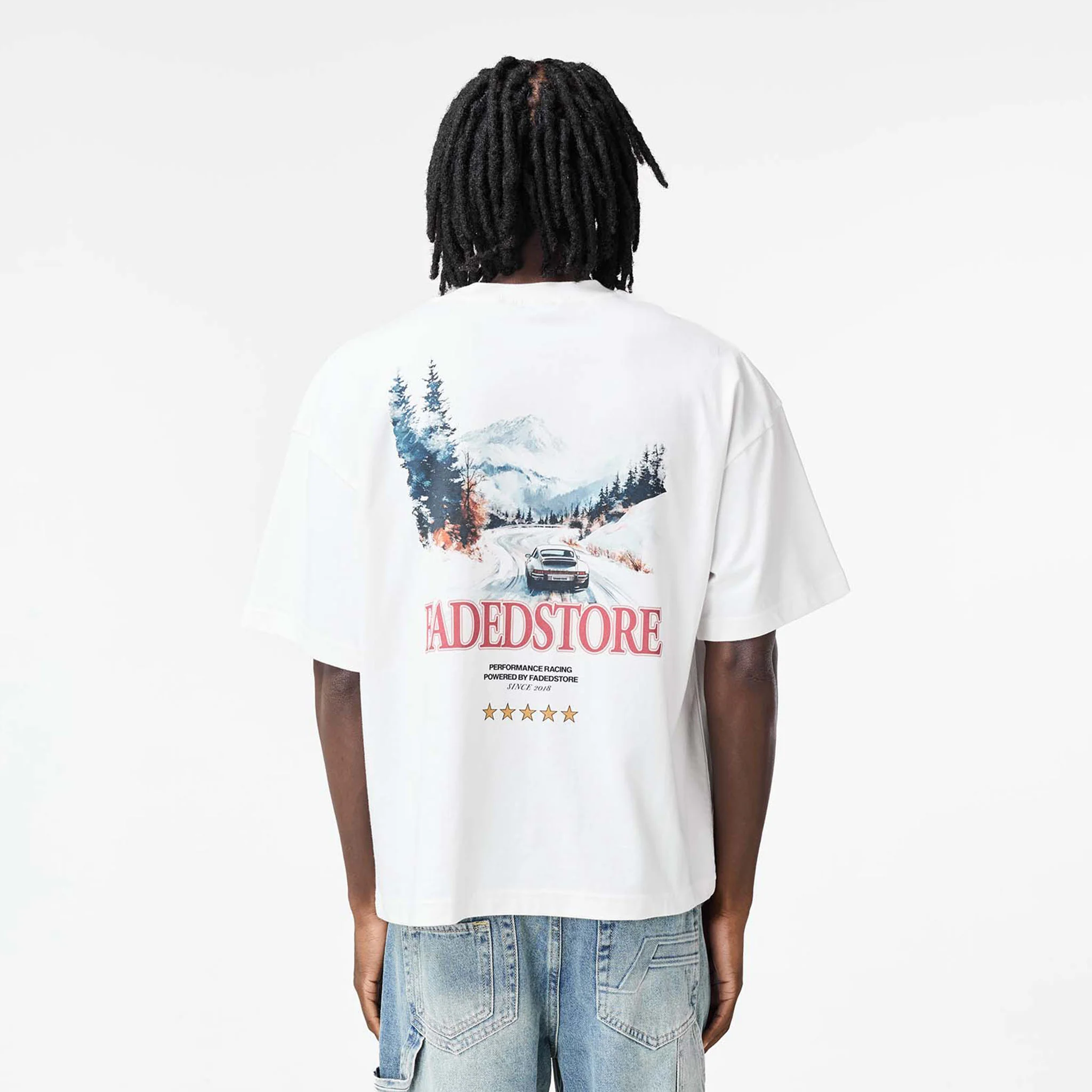 Alpine Tour T-Shirt | Off White - Faded