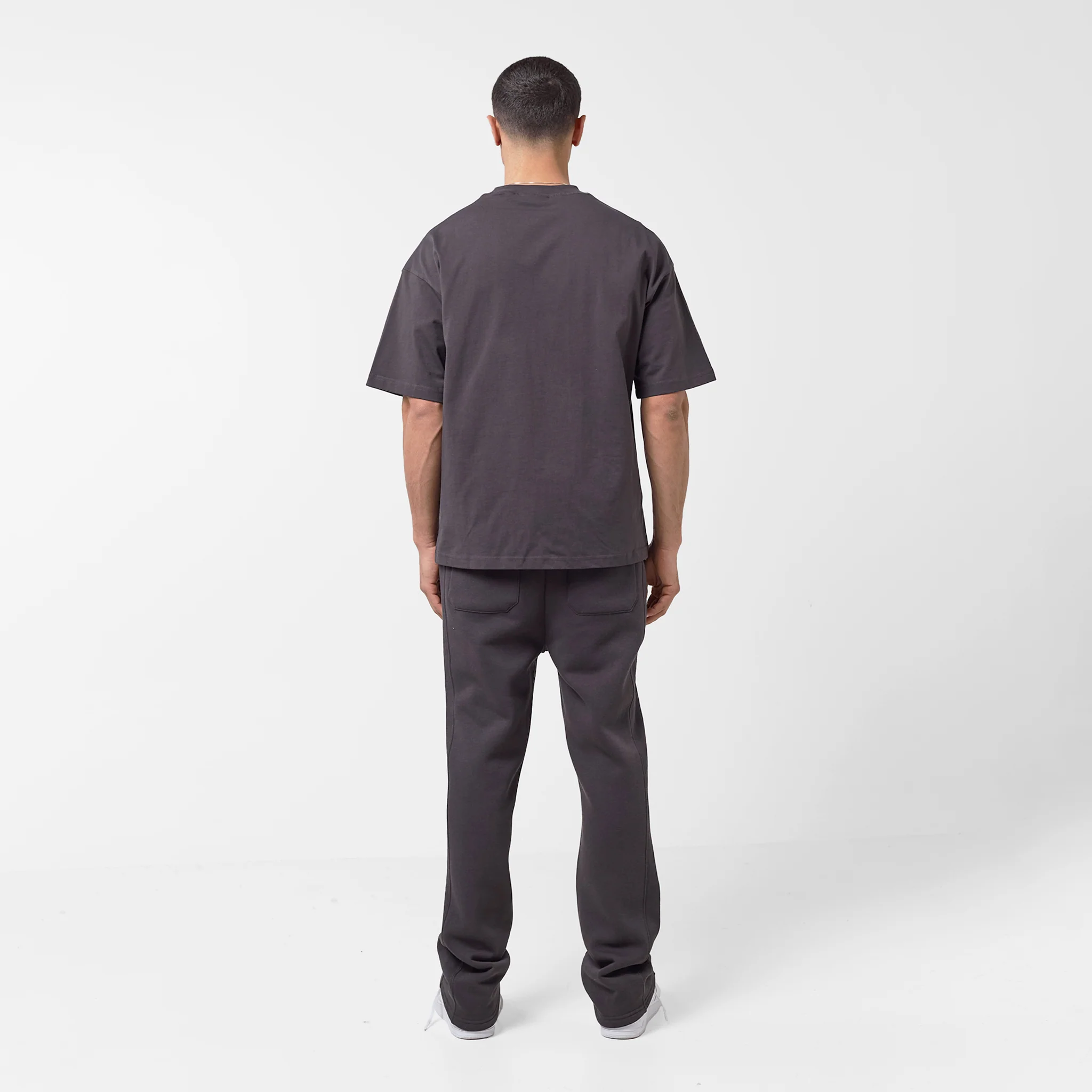 Open Hem Jogger | Dark Grey - Faded