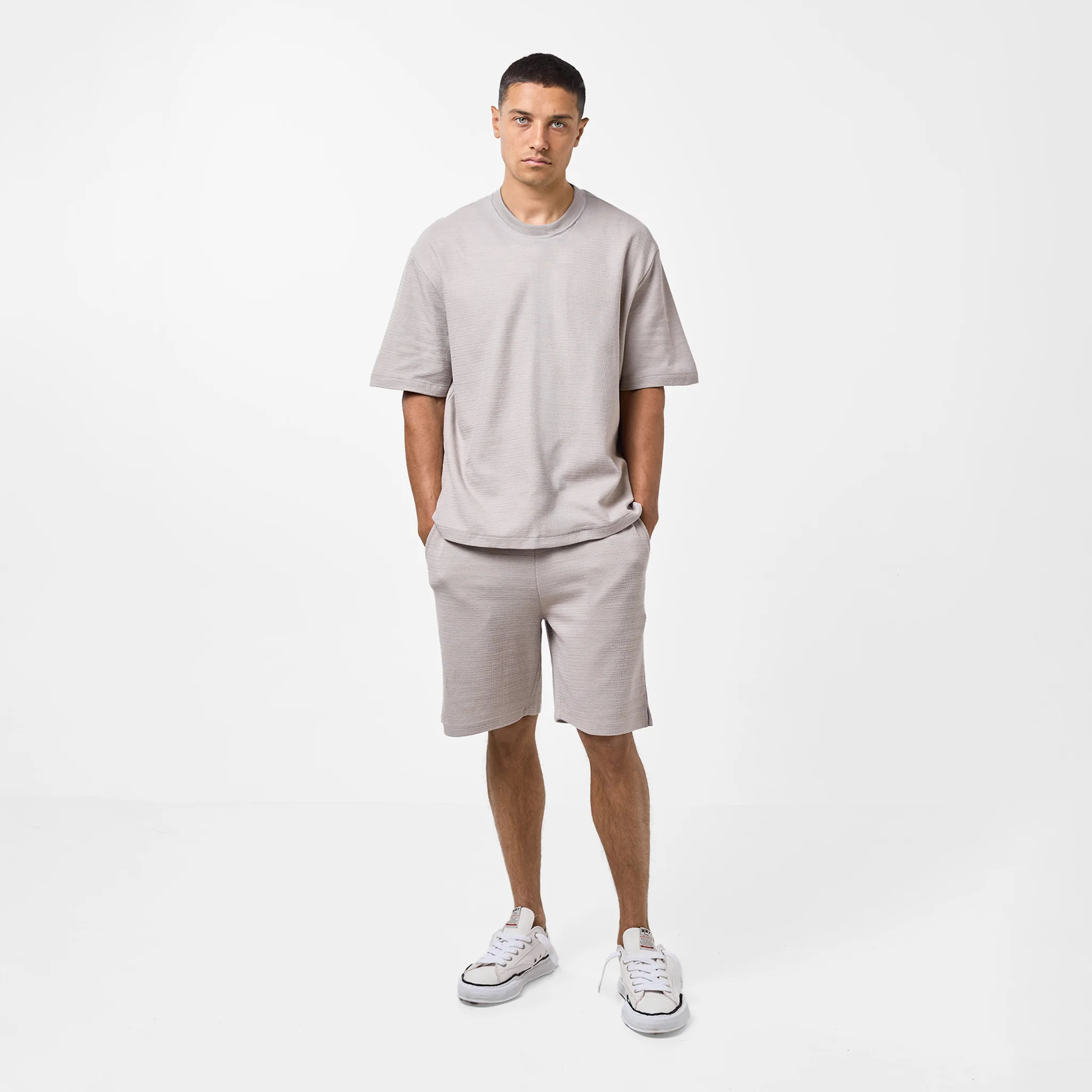 Tonal Knitted Twinset | Sand - Faded