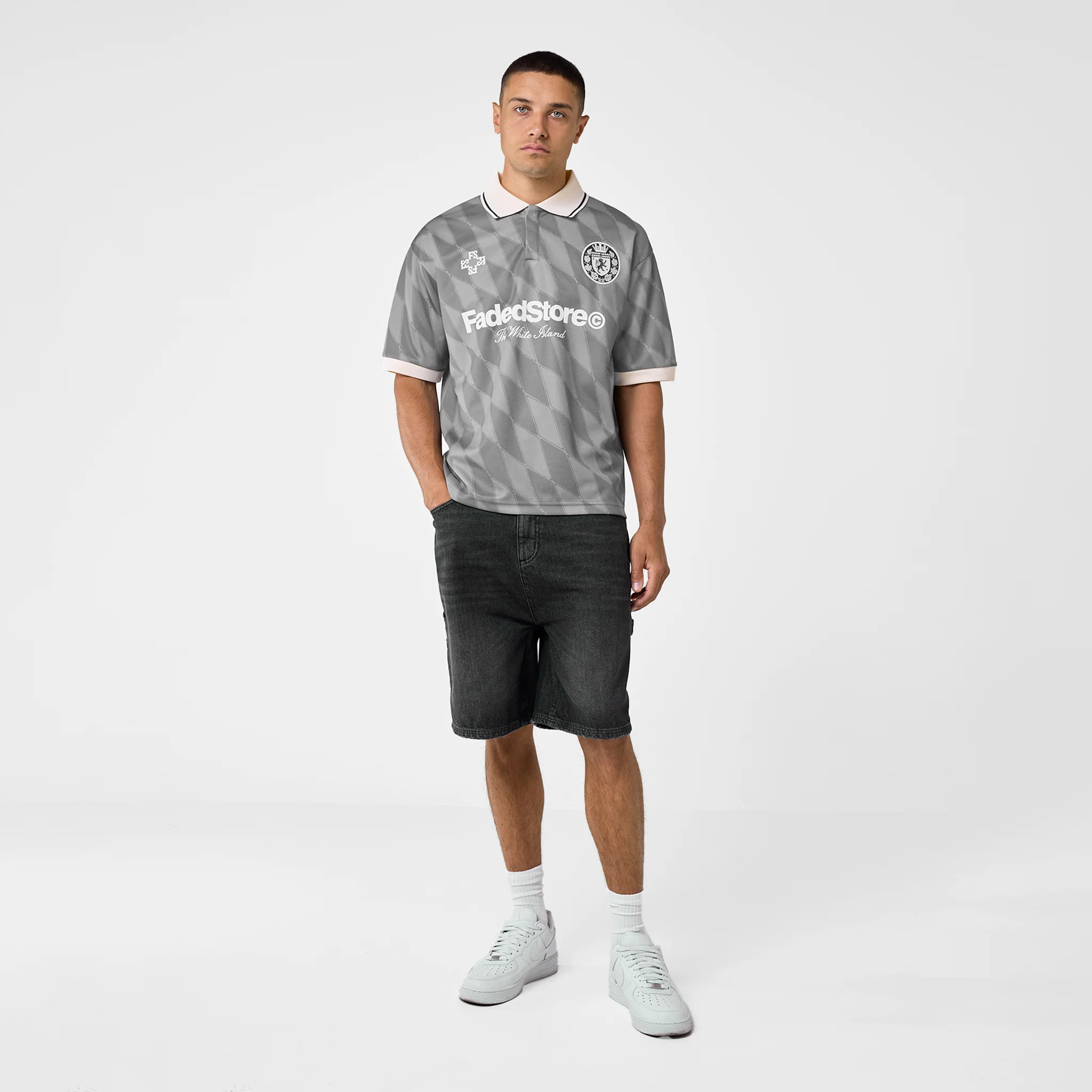 Full Time Football Jersey | Grey - Faded