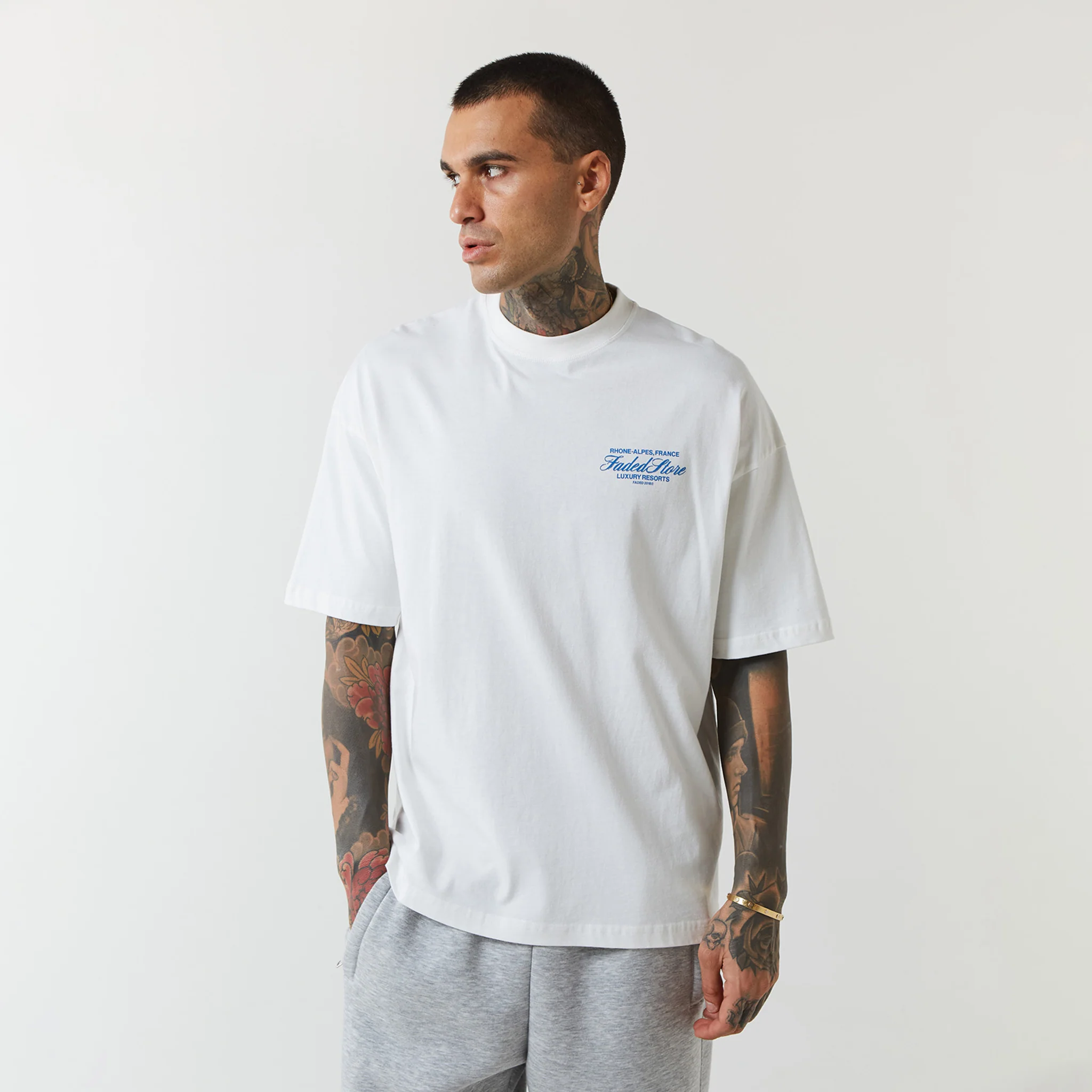 Alpes T-Shirt | Off White - Faded