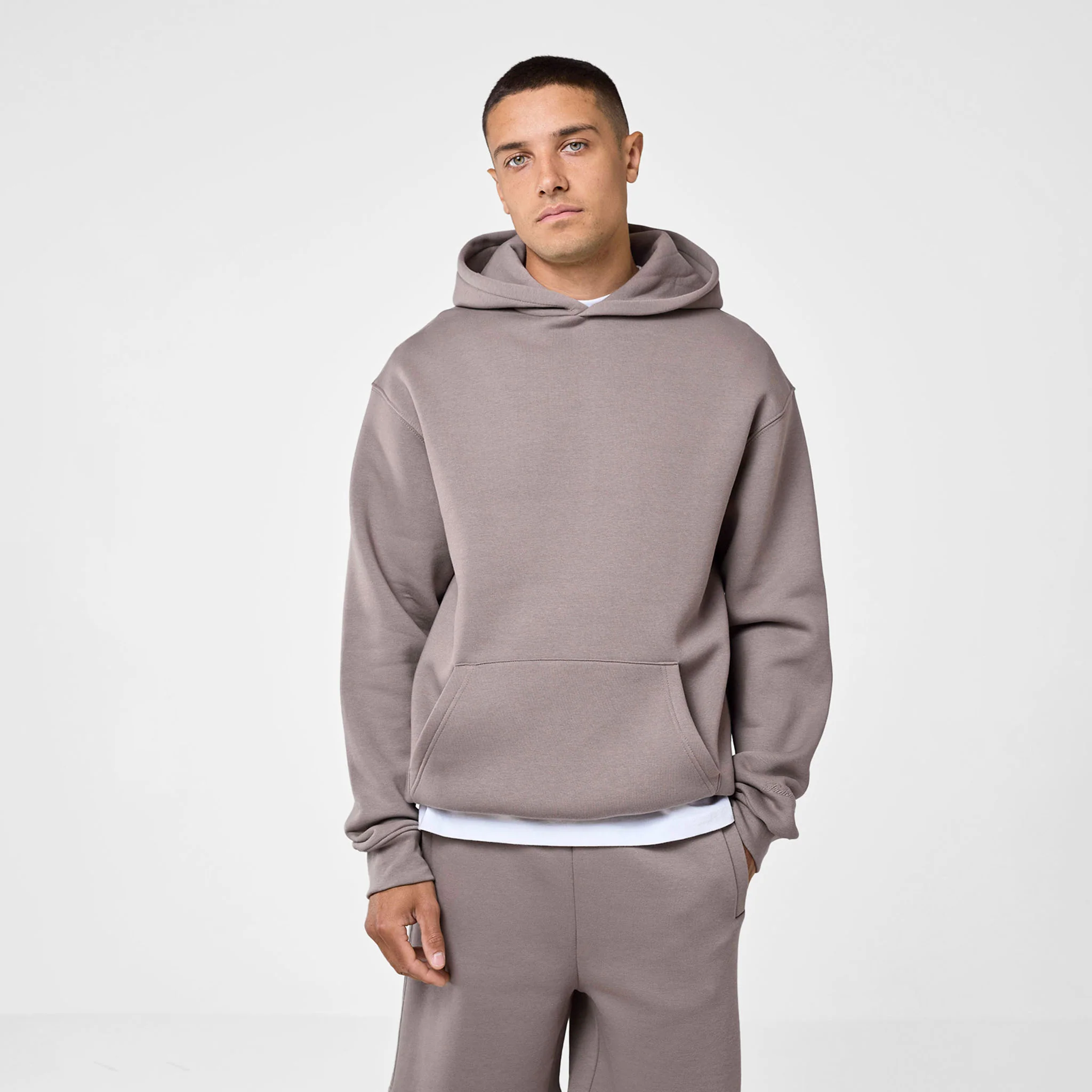 Box Fit Hoodie | Walnut Brown - Faded