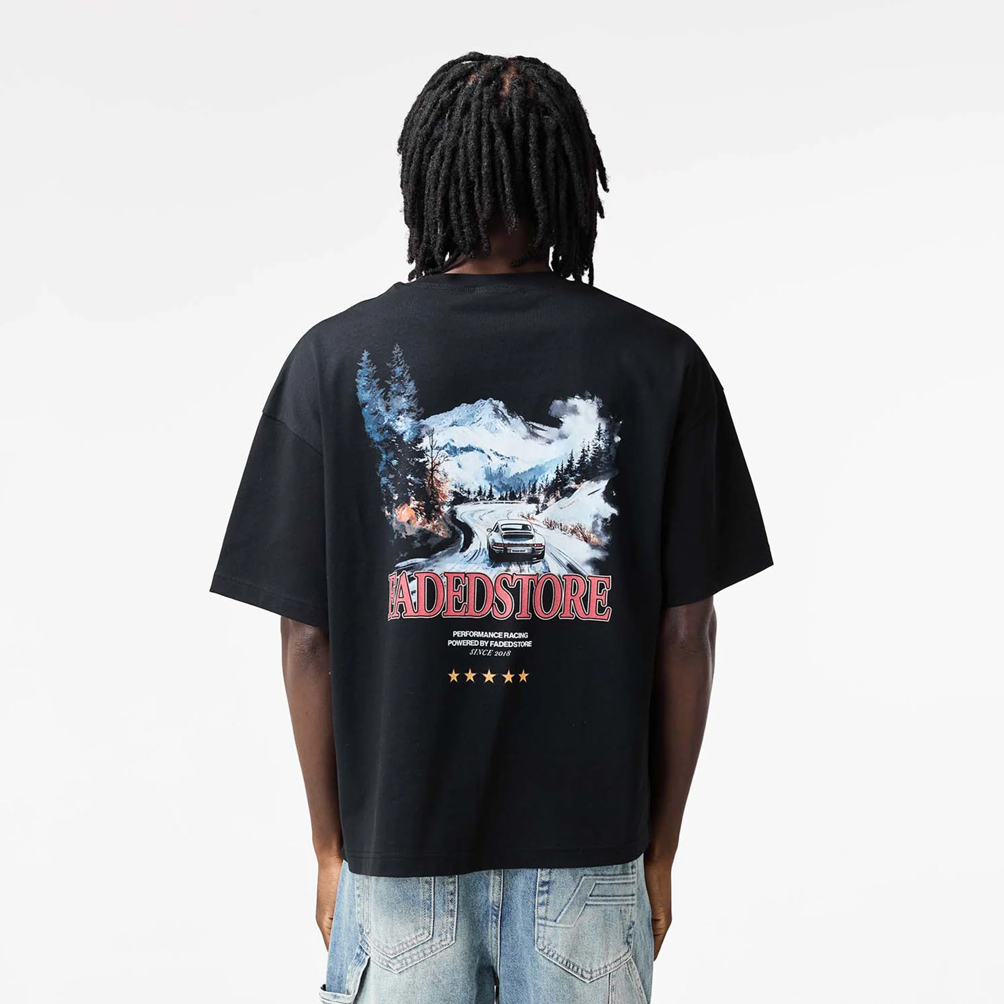Alpine Tour T-Shirt | Black - Faded