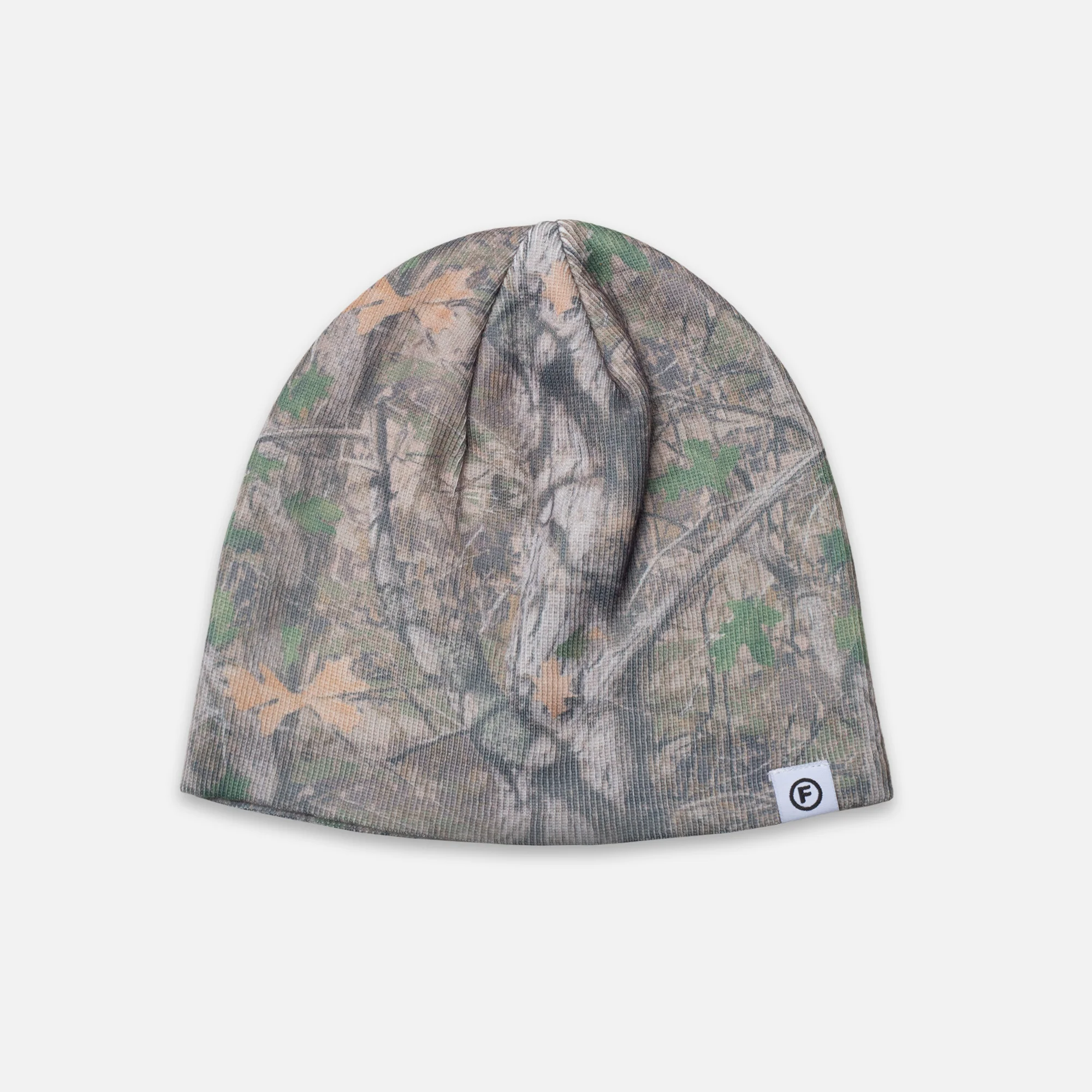 Skull Beanie | Green Tree Camo - Faded