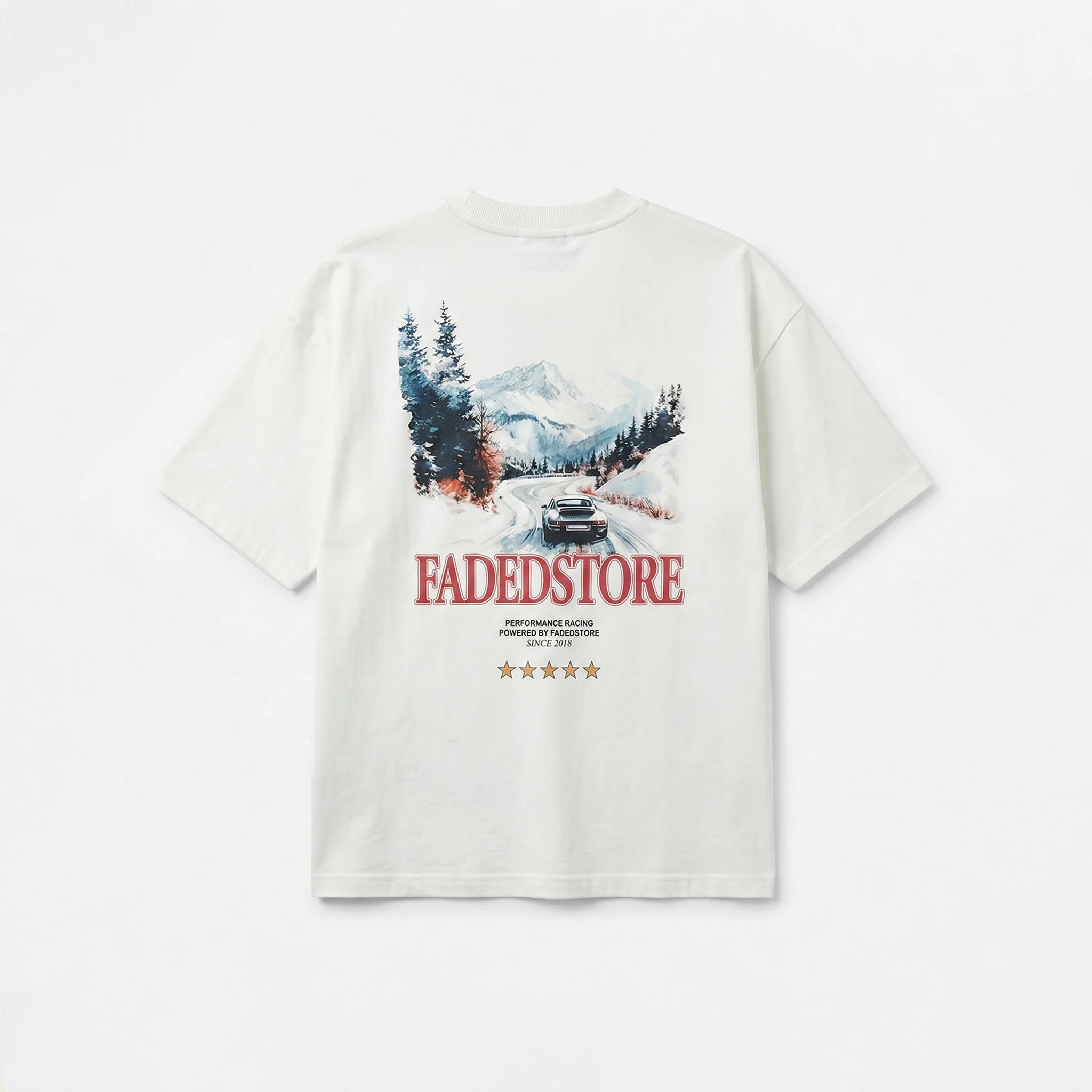 Alpine Tour T-Shirt | Off White - Faded