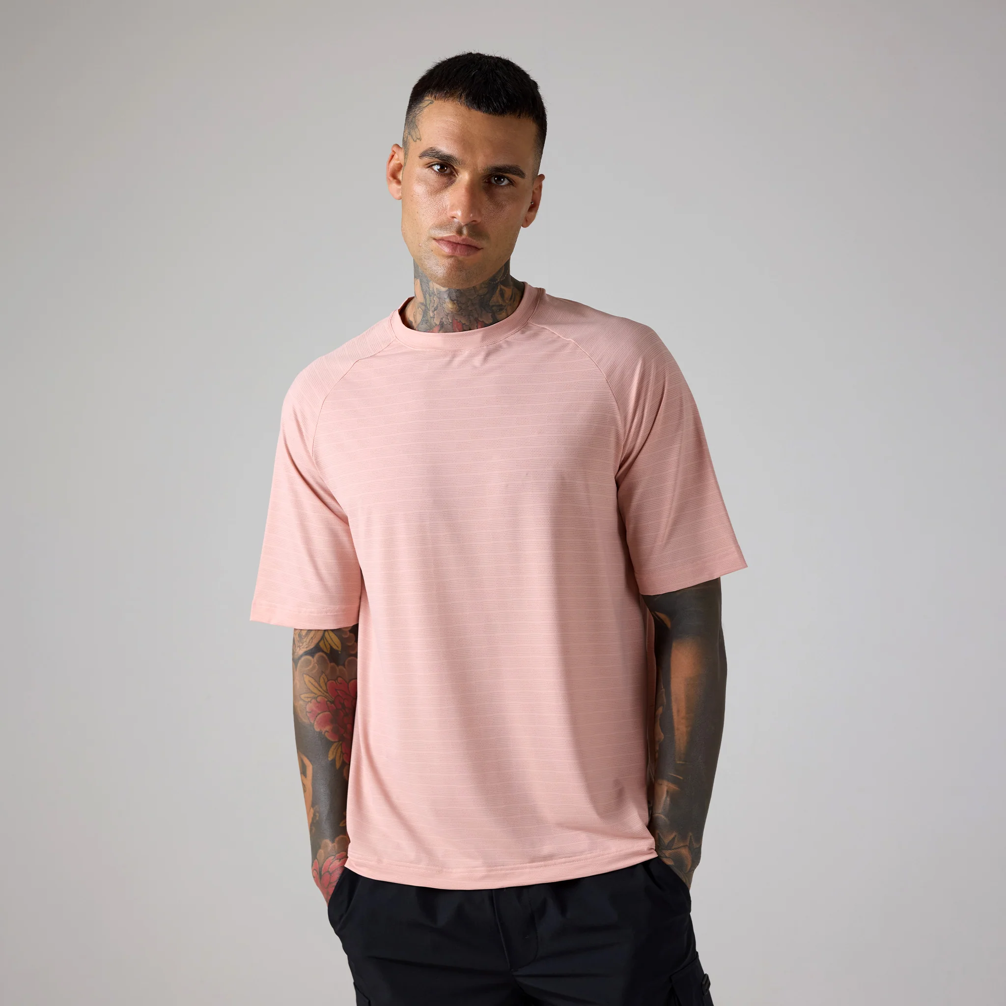 FS Box Fit Tech T-Shirt | Coral - Faded