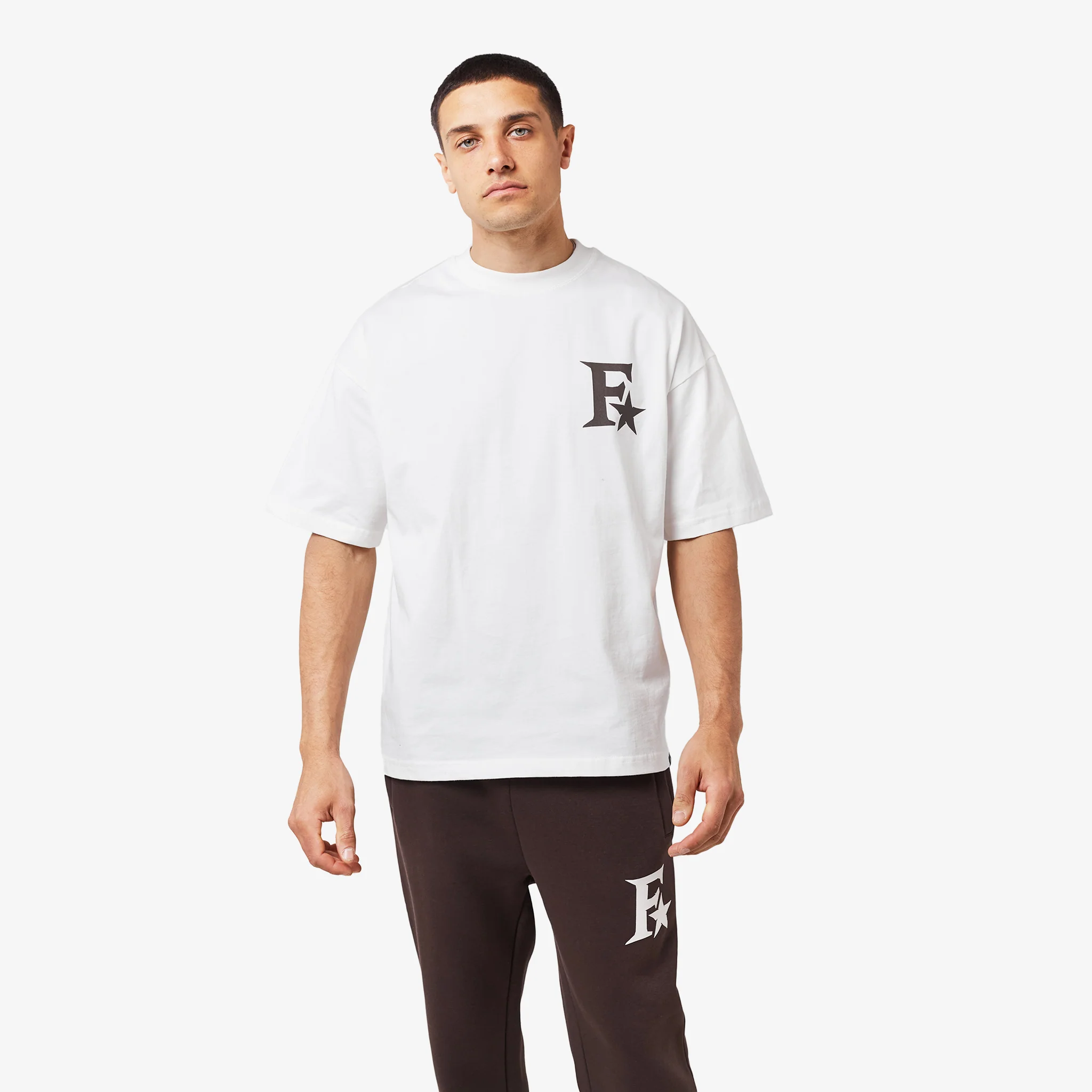 Star Icon T-Shirt | Off White - Faded