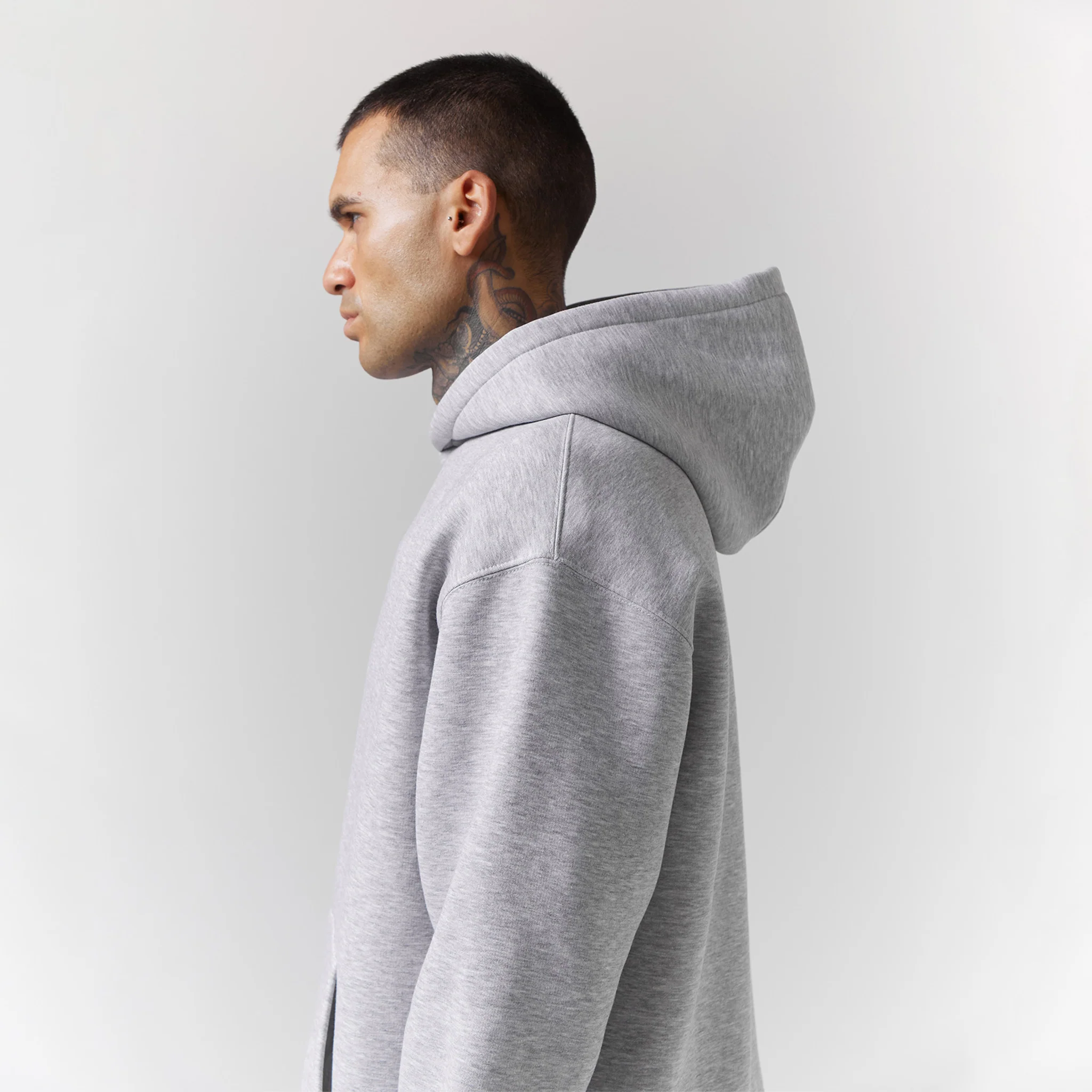 Box Fit Tracksuit | Grey Marl - Faded