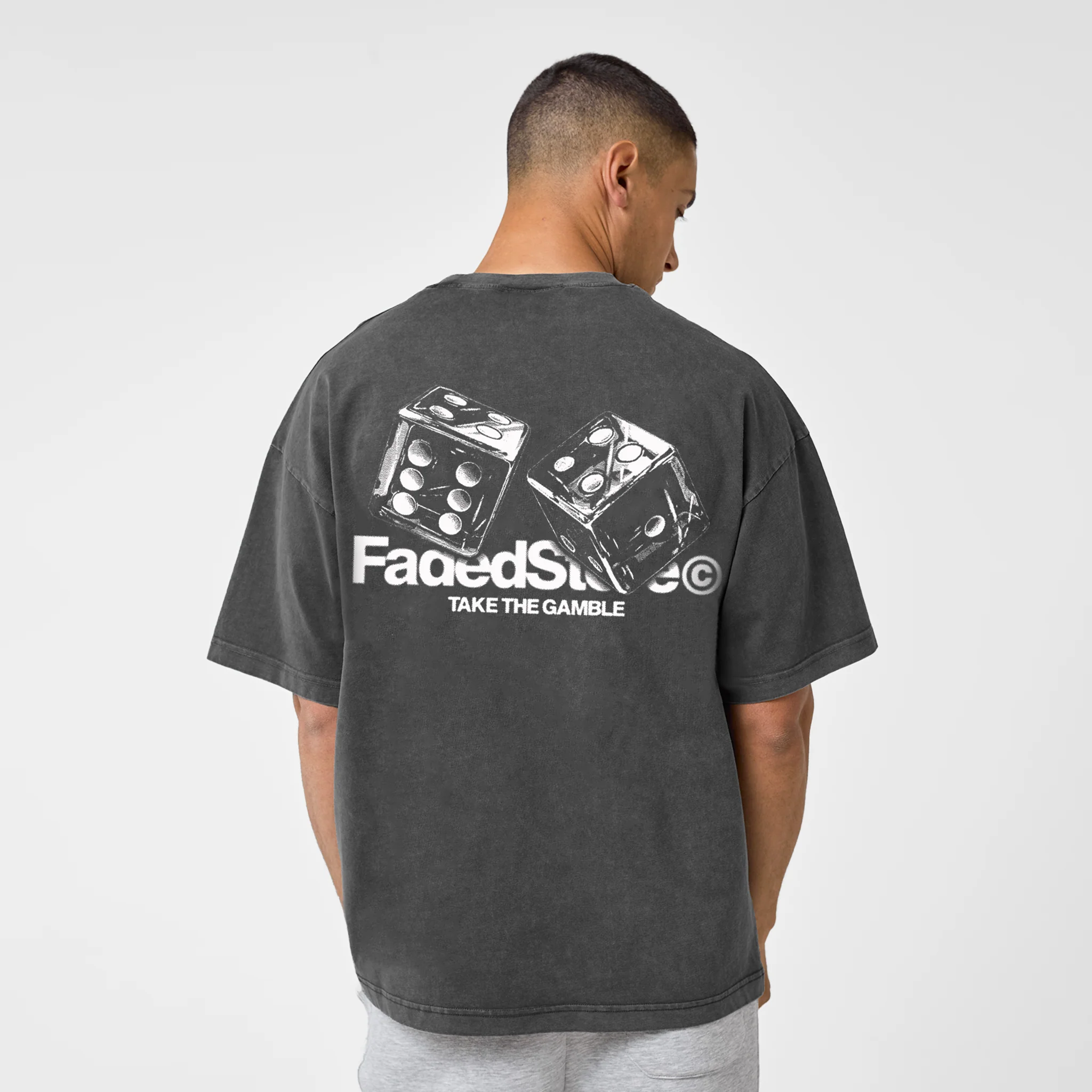 Take The Gamble T-Shirt | Acid Wash - Faded