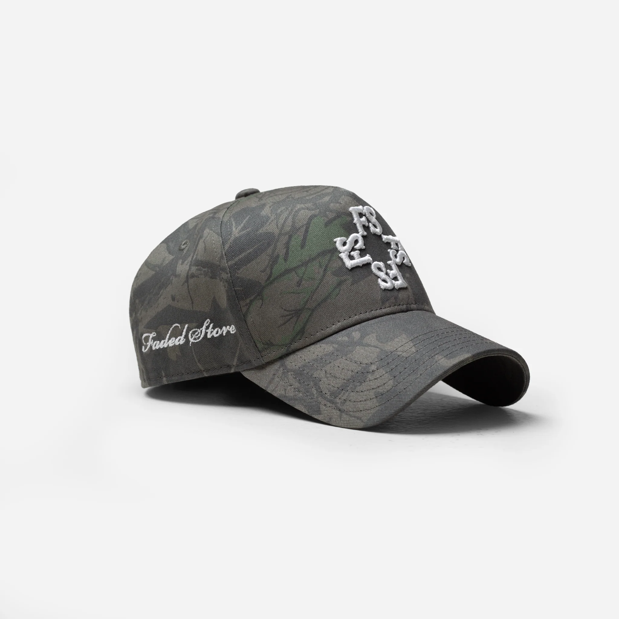 Monogram Real Tree Cap | Dark Green - Faded