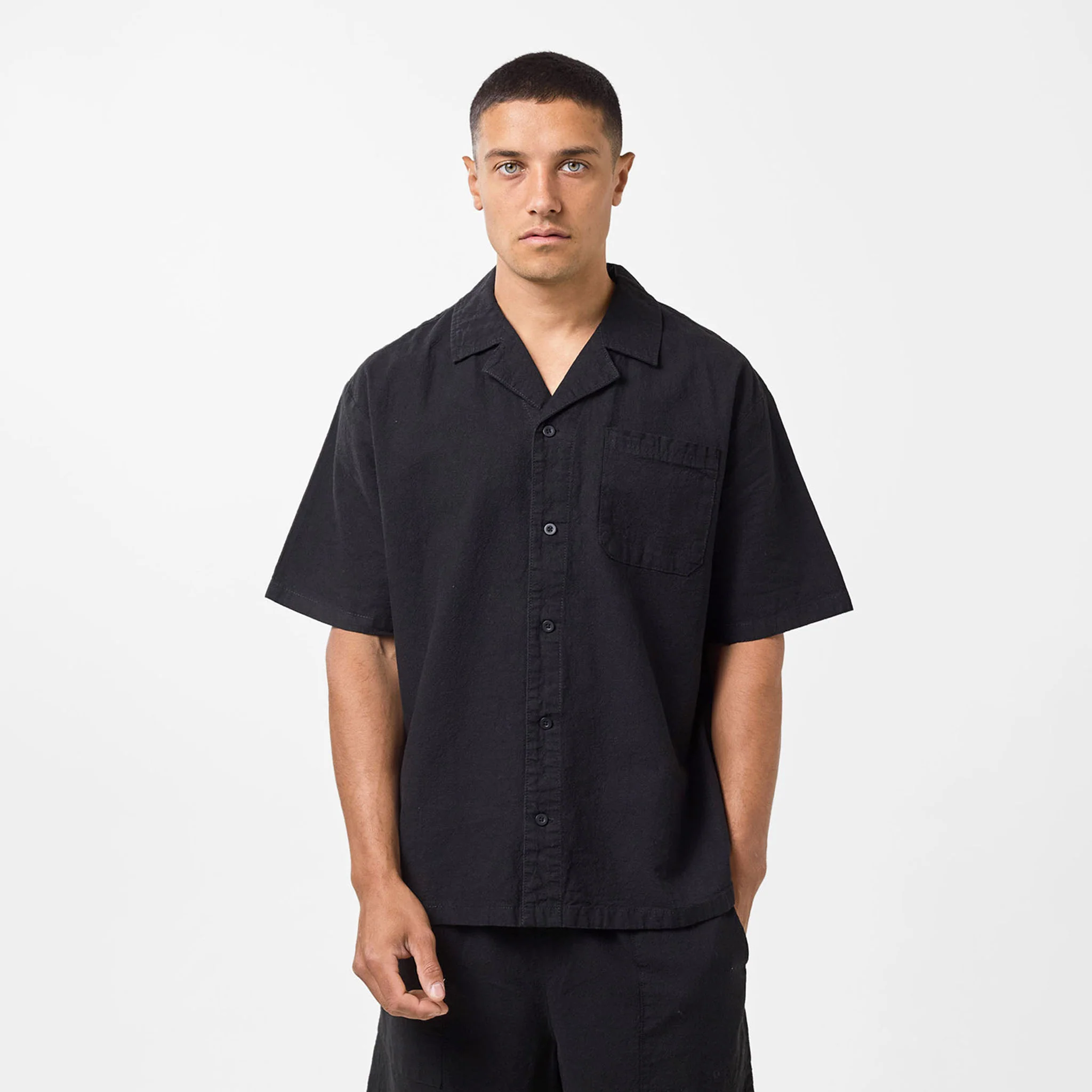 Linen Shirt | Black - Faded